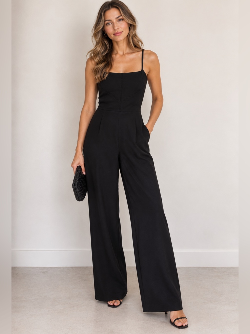 Sleek Black Wide-Leg Jumpsuit